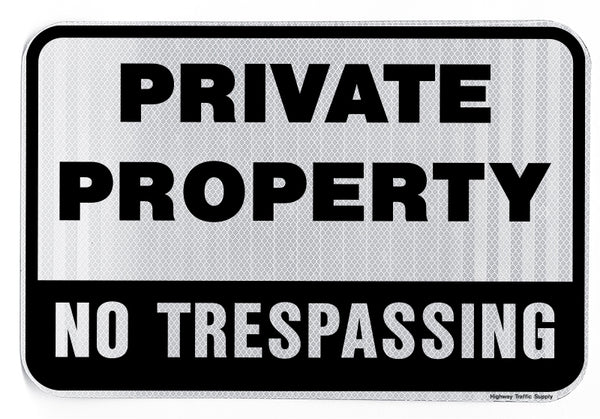 Private Property No Trespassing Sign