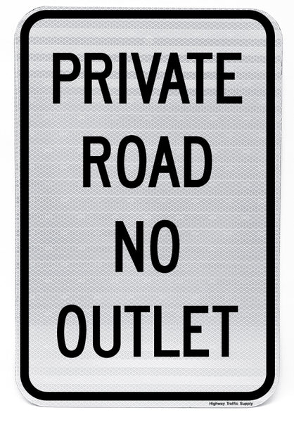 Private Road No Outlet Sign | Property Signs | Highway