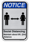 Notice Social Distancing Sign