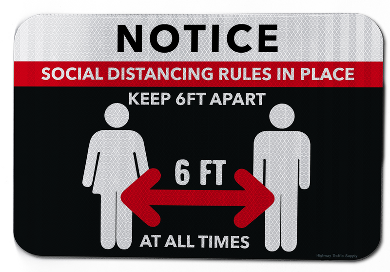 Notice Social Distancing Rules In Place Keep 6ft Apart Sign