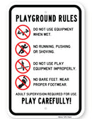 Playground Rules Sign