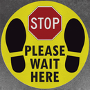 Stop Please Wait Here Decals (Pack of 5)