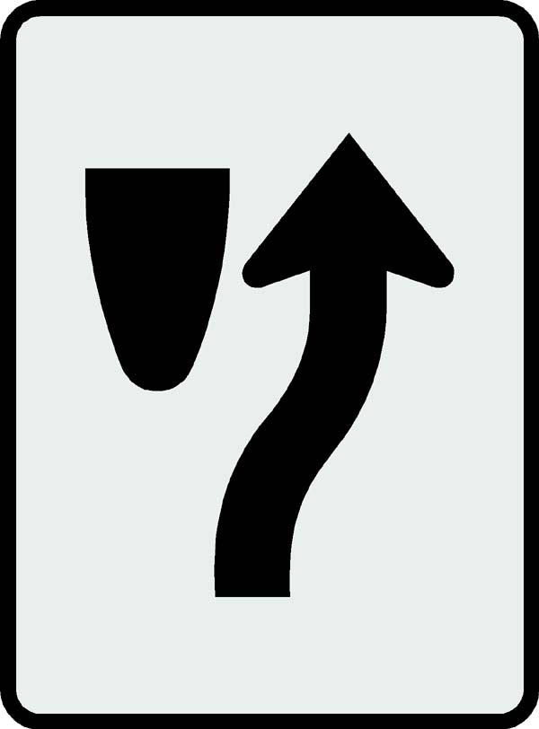 Keep Right Symbol Sign