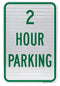 2 Hour Parking Sign