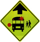 S3-1 School Bus Stop Ahead Sign