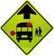 S3-1 School Bus Stop Ahead Sign