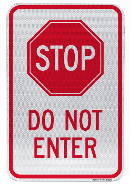 DO NOT ENTER ロードサイン 看板 Olanzu Do Not Enter Sign 18x18 – 60 Mil Heavy-Duty Aluminum
