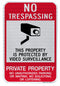 No Trespassing This Property Is Protected... Private Property Sign