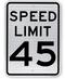 R2-1 Speed Limit Sign (45)