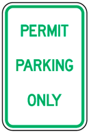 Permit Parking Only Sign