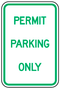 Permit Parking Only Sign