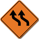 W1-4B Left Double Reverse Curve Sign