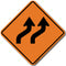 W1-4B Right Double Reverse Curve Sign