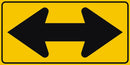 W1-7 Two Direction / Double Arrow Sign