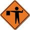 W20-7A Flagger Symbol Sign