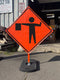 Flagger Symbol (W20-7A) Roll-Up Sign