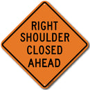 Right Shoulder Closed (W21-5bR) Ahead