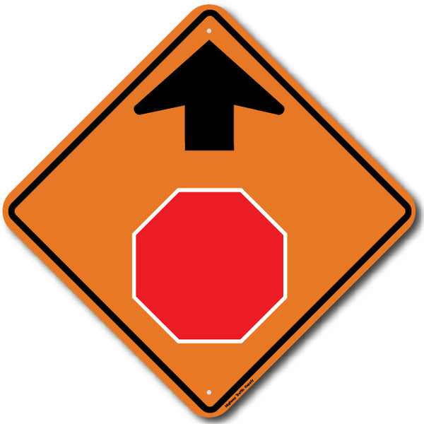 W3-1 Stop Ahead | Construction Zone Signs | Highway Traffic