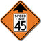 W3-5 Speed Limit 45 Ahead Sign