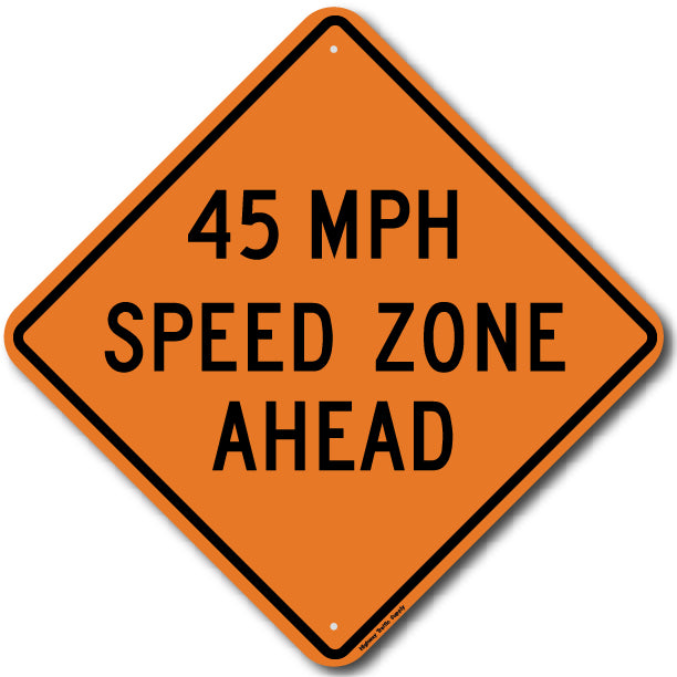 W3-5a 45 MPH Speed Zone Ahead