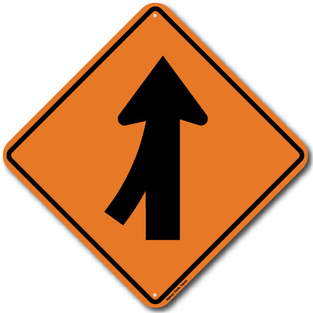 W4-1L Left Merge | Construction Signs | Highway Traffic Supply