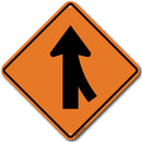 W4-1R Right Merge Sign