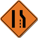 Right Lane Ends (W4-2R) Sign