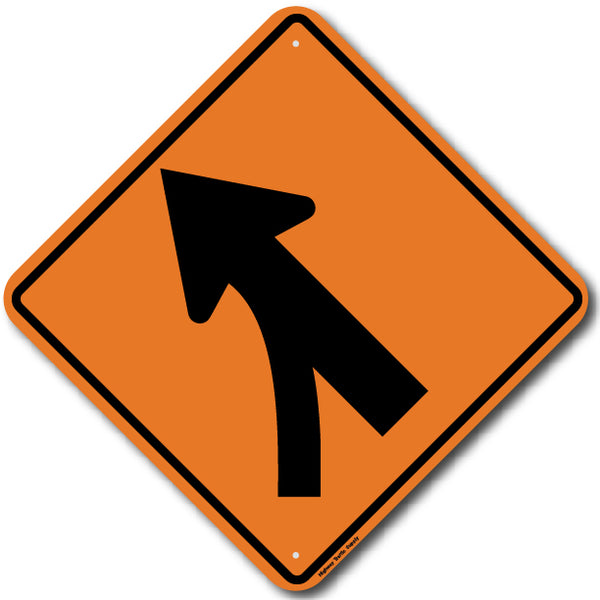Entering Roadway Merge Left (W4-5L) Sign