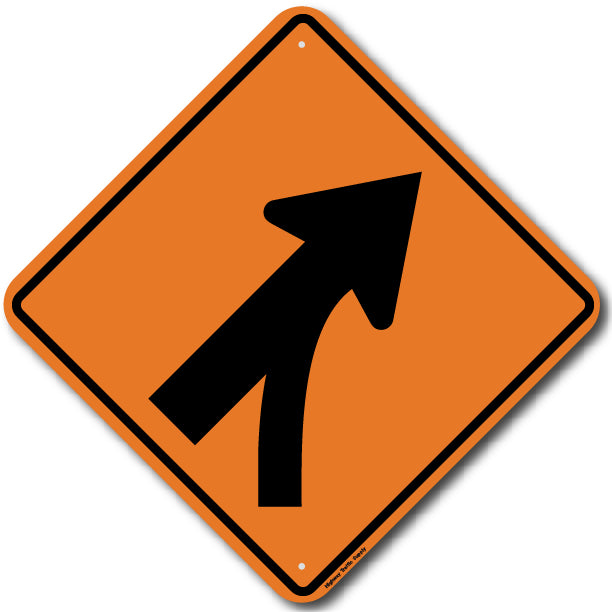W4-5R Entering Roadway Merge (Right) Sign