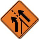 Entering Added Lane Left (W4-6L) Sign