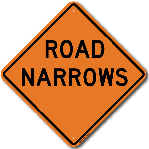 Road Narrows (W5-1) Sign