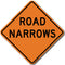 Road Narrows (W5-1) Sign