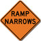 W5-4 Ramp Narrows Sign