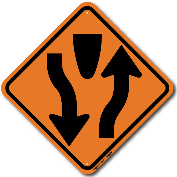 W6-1 Divided Highway (Symbol) Sign