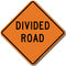 W6-1b Divided Road Sign