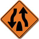 Divided Highway Ends Symbol (W6-2) Sign