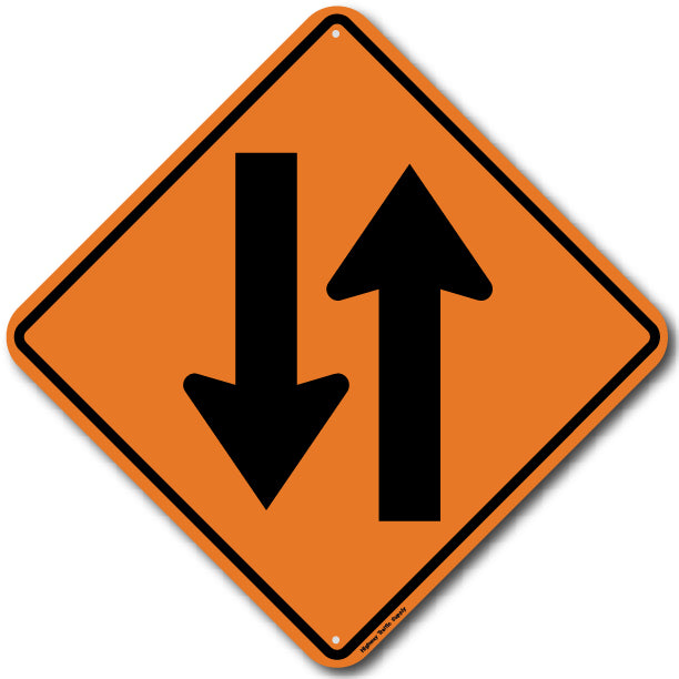 Two Way Traffic (W6-3) Sign