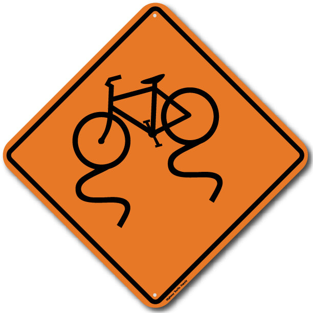 W8-10 Bicycle Surface Condition Sign
