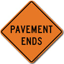 W8-3 Pavement Ends Sign