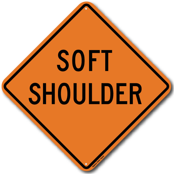 W8-4 Soft Shoulder Sign