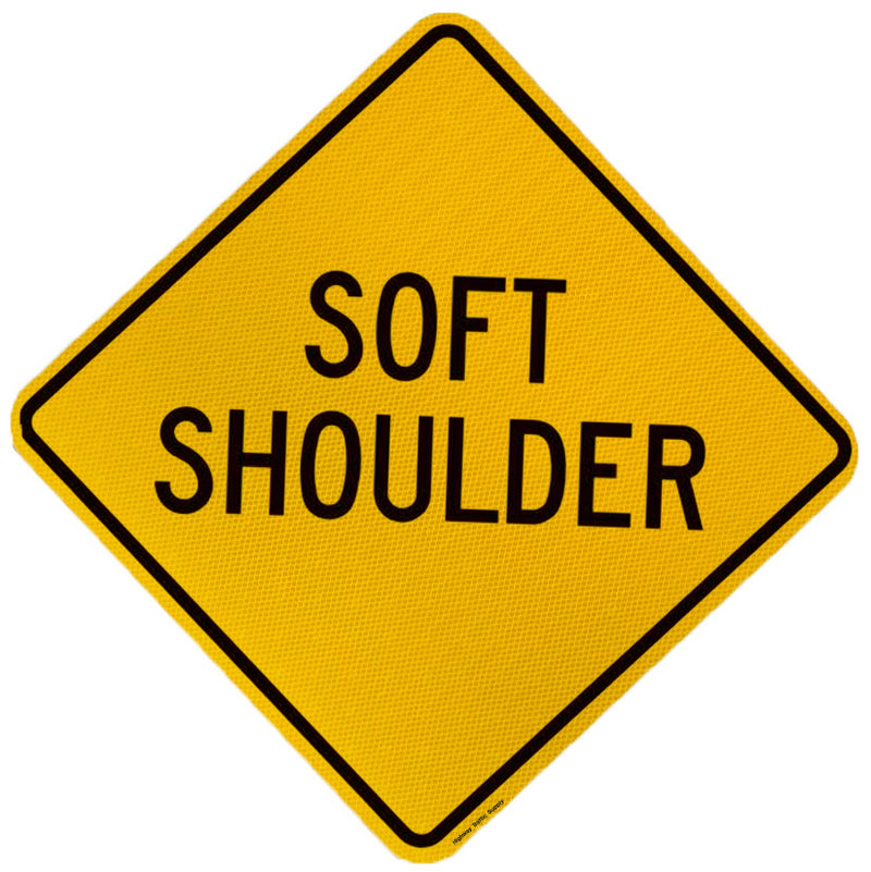 W8-4 Soft Shoulder Sign