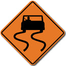 Slipper When Wet (W8-5) Sign