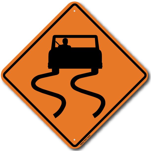 Slipper When Wet (W8-5) Sign