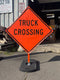 Truck Crossing (W8-6) Roll-Up Sign
