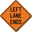 Left Lane Ends (W9-1L) Sign