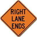 Right Lane Ends (W9-1R) Sign