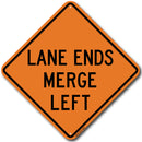 Lane Ends Merge Left (W9-2L) Sign