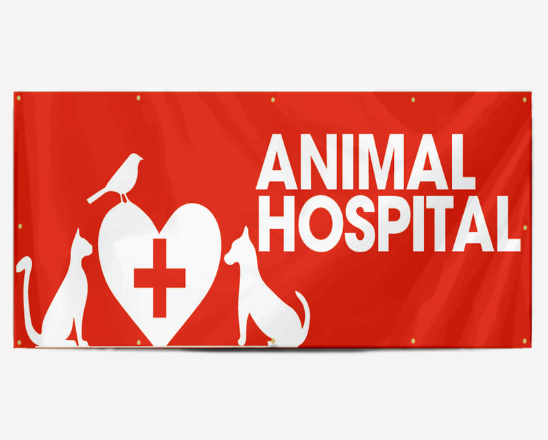 Animal Hospital (Red) Banner