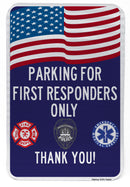 Parking for First Responders Only Sign (Blue)