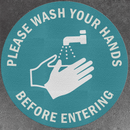 Please Wash Your Hands Before Entering Decals (Pack of 5)